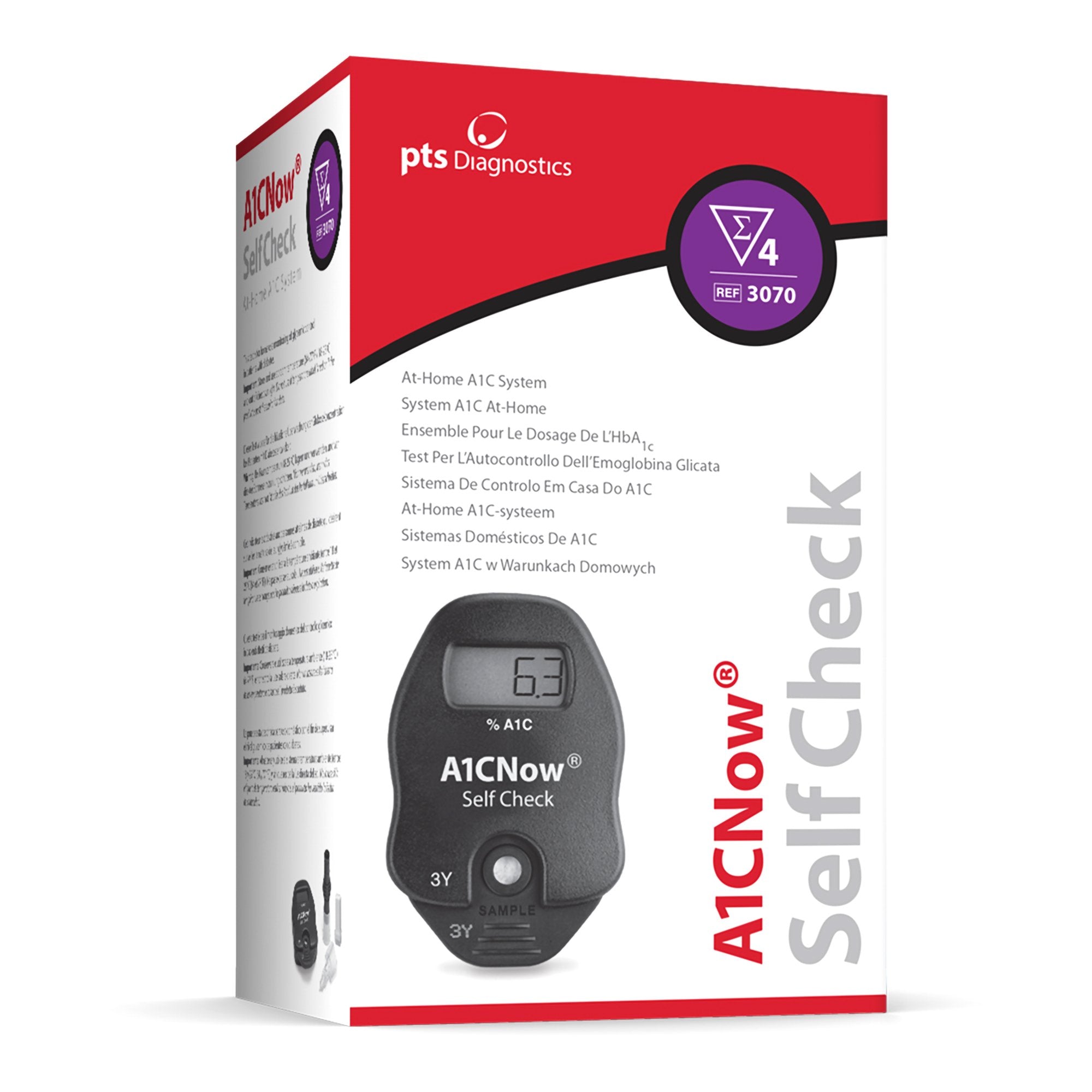 A1CNow® Self Check HbA1c Diabetes Management Test Kit (4 Tests)