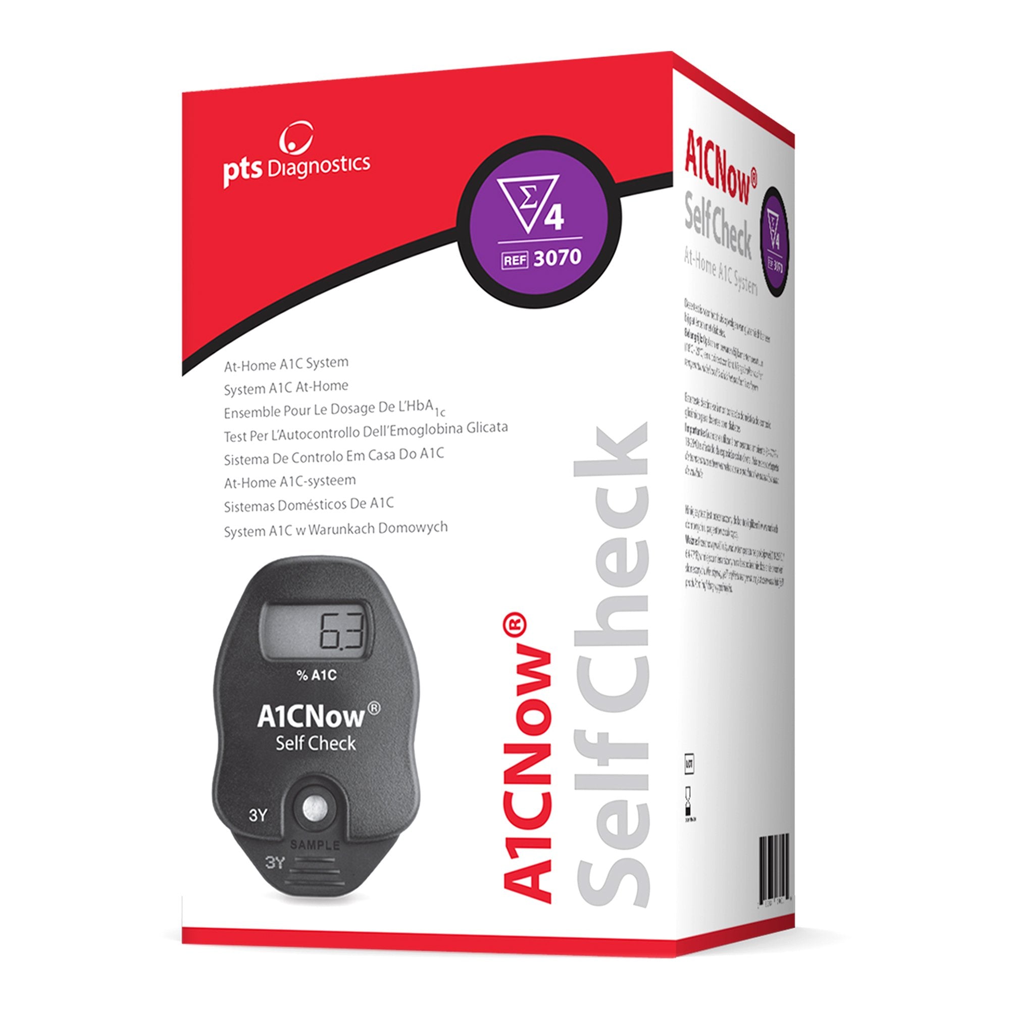 A1CNow® Self Check HbA1c Diabetes Management Test Kit (4 Tests)