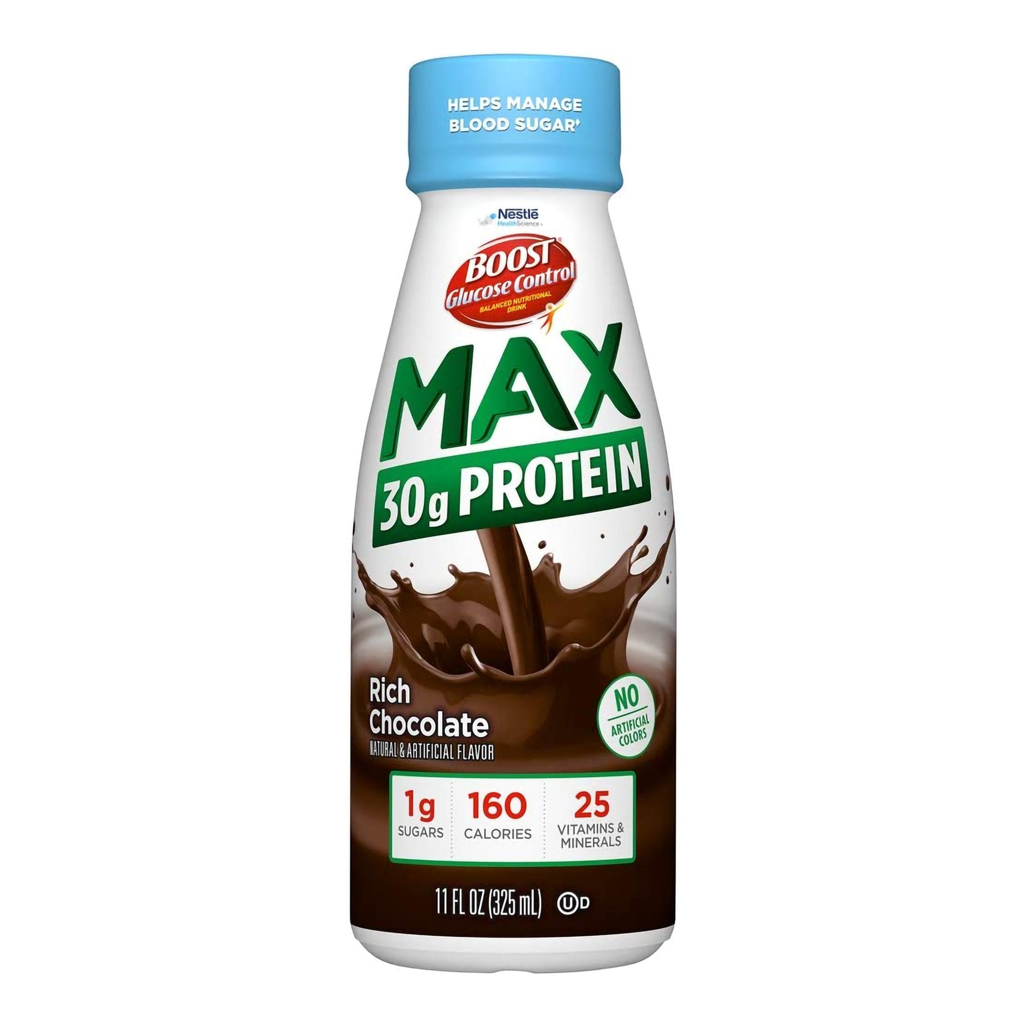 Boost® Glucose Control Max Chocolate Balanced Nutritional Drink, 11-ounce bottle (4 Pack)